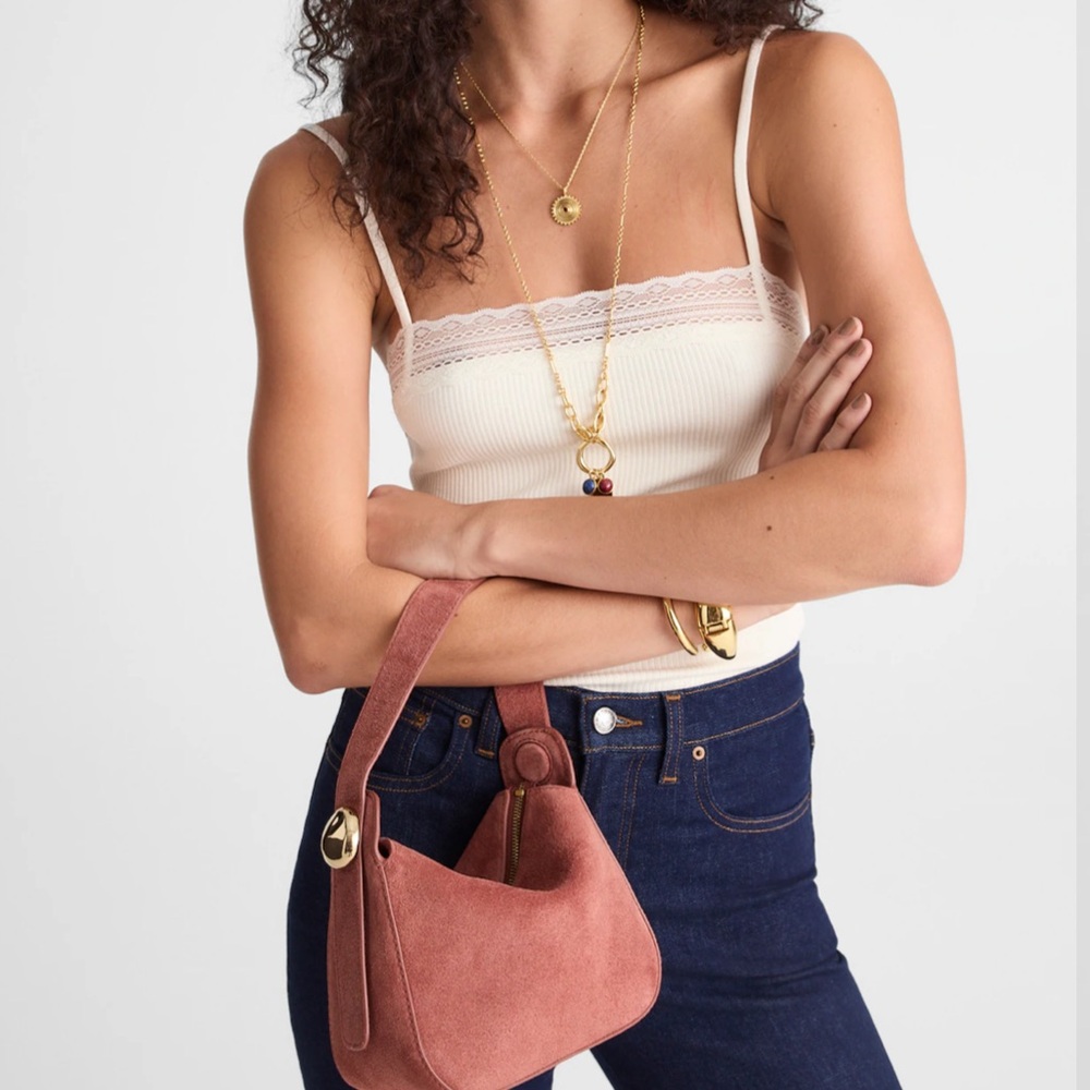 Madewell Sculpted Metal Wristlet Bag in Dark Carob - Picture 4 of 6